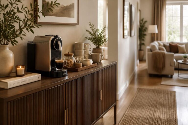 Coin café dans le salon : convivial et fluide