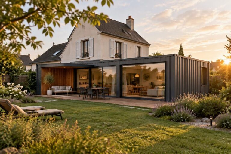 Extension de maison en container : design et confort