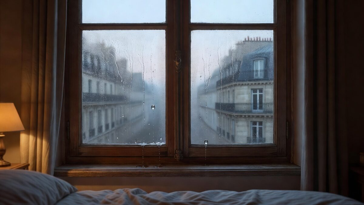 Buée sur les vitres le matin : un verre froid, ou un logement trop humide ?