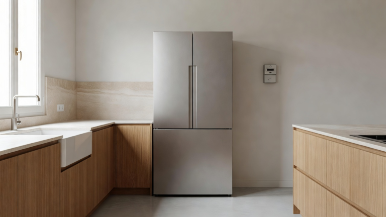 Mesurer la consommation d'un réfrigérateur avec un wattmètre branché sur la prise de la cuisine